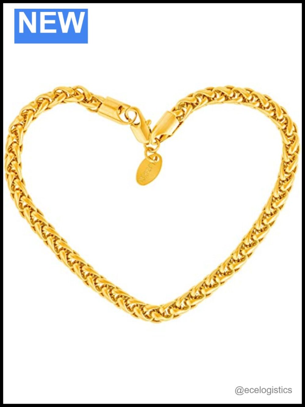 24k Real Gold Plated Ponytail Anklet Chain Ankle Bracelet